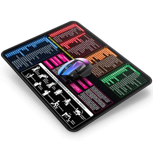 Excel Mouse Pad 300 x 250 x 3 mm, Excel Mouspad German for Office, Word PPT Windows Mouse Pad, Small, Non-Slip Desk Mat for Office and Home