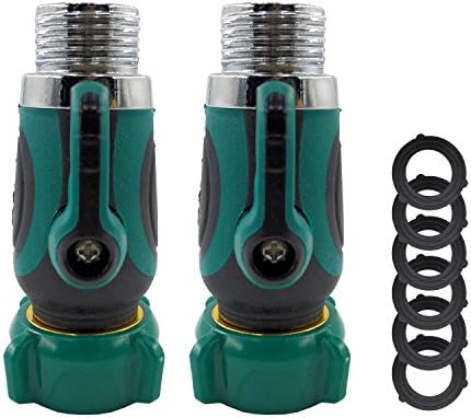 Garden Hose Splitter Professional Links to External Garden Hose Shut Off Valve, Connector Fits with Outdoor Faucet, Sprinkler &amp; Drip Irrigation Systems