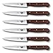 Victorinox 4-3/4-Inch Straight-Edge Pointed-Tip Steak Knife, Set of 6, Rosewood Handles