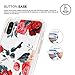 LUOLNH iPhone X Case,iPhone Xs Case with Flowers,Slim Shockproof Clear Floral Pattern Soft Flexible TPU Back Covercase for iPhone X/Xs -Red Rose
