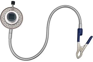 VASTOOLS Torque Angle Meter, 1/2" Drive Wrench Angle Gauge, 14" Flexible Clip Arm, CR-V Steel