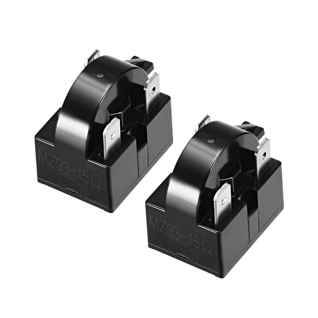 sourcing map 2 Pcs 15 Ohm 3 Pin Refrigerator Start Relay for Compressor Black