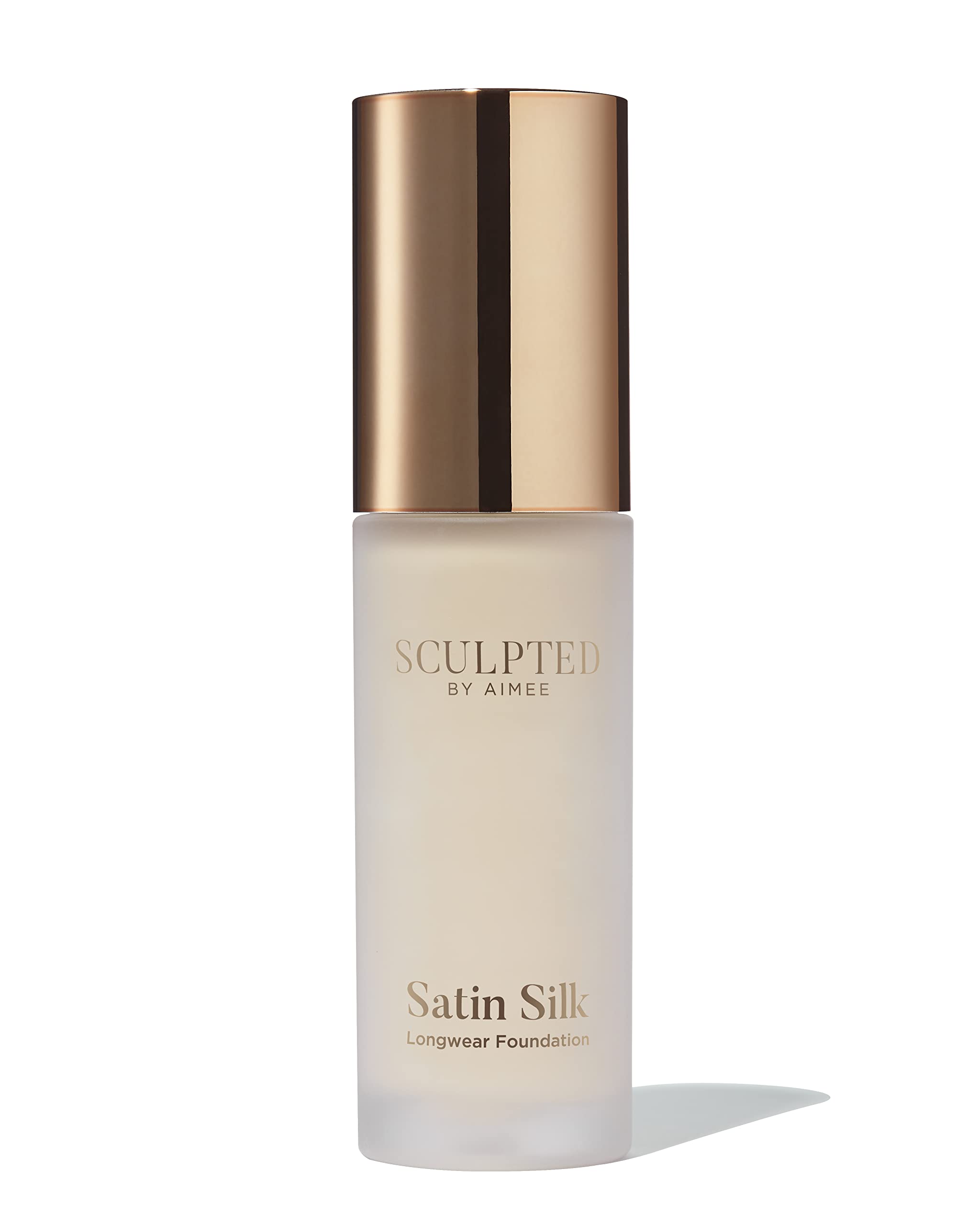 Satin Silk Longwear Foundation from Sculpted by Aimee (Fair 2.0) - Lightweight, Hydrating & Buildable High Coverage, Sweat-Resistant Foundation