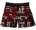 Fun Boxer - I Love You Valentines Day Boxer Shorts (Black)
