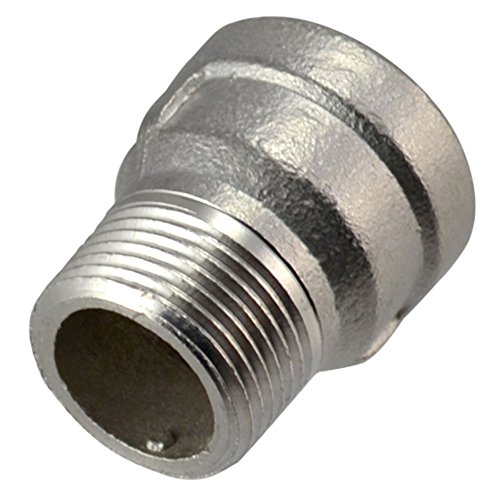 SuperWhole 1/2" Female x 1/2" Male Nipple Bush Adapter Bushing Pipe Fittings NPT SS304