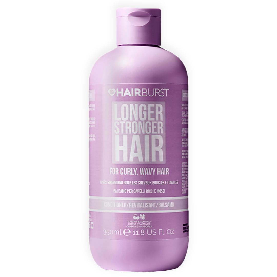 HAIR BURST Conditioner for Wavy & Curly Hair — Sulfate, SLS, Paraben Free, CGM Approved - Nourishing Amino Acids, Almond Extract & Cherry Oil - Curl Enhancing, Frizz Control & Moisturising