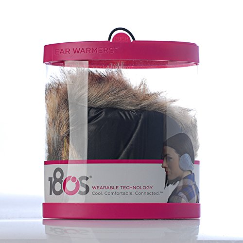 180s Women's Down With Fur Behind The Head Ear Warmer Black