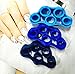 Finger Stretcher Hand Resistance Band 6 Pieces (2 light blue, 2 blue, 2 navy) for Finger exercise, Progressive Hand Therapy, Strengthen Fingers, Helps Relieve Joint Pain … (6pcs Blue)