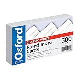 Oxford Ruled Index Cards, 3" x 5", White, 300 pack (10022)