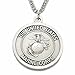 Sterling Silver United States Marine Corps Medal with Saint Michael Back, 1 Inch