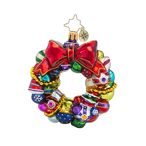 Christopher Radko Joyful Wreath Little Gem Wreath Christmas Ornament