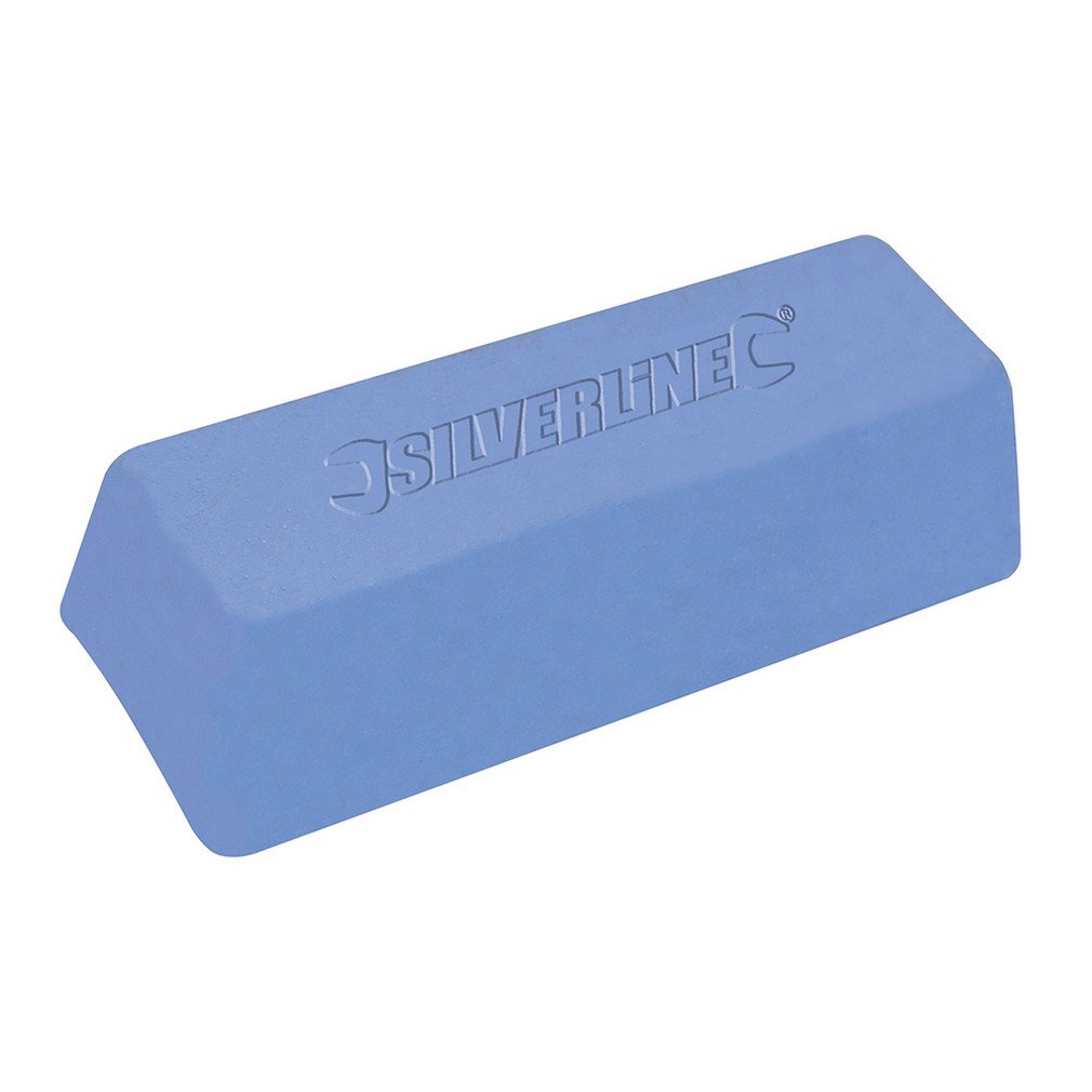Silverline 107879 Lucidante Blu 500G /& 105888 Disco Di Lucidatura in Cotone a Forma Di Spirale