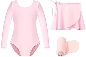 STELLE Girls Ballet Leotards Toddler Dance Dress Outfit Combo with Skirt and Tights
