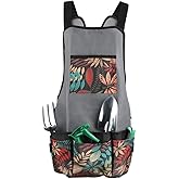 Laelr Garden Apron Oxford Cloth Work Apron With Pockets Adjustable Heavy Duty Tool Apron for Men & Women