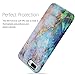 iPhone 7 Plus Case,iPhone 8 Plus Case,VIVIBIN Cute Blue Green Gold Opal Marble for Women Girls,Clear Bumper Soft Silicone Rubber Matte TPU Best Protective Cover Slim Fit Phone Case for iPhone 7/8 Plus