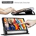 Yoga Tab 3 Plus/Yoga Tab 3 Pro 10 Case - Infiland Folio Premium PU Leather Stand Cover Fit for Yoga Tab 3 Plus 10.1/ Yoga Tab 3 Pro 10.1-Inch Tablet, Black