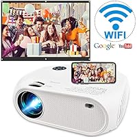 Wireless WiFi Projector 3800L,WEILIANTE Upgraded Mini Video Projector, Support 50,000Hrs, 200" Display, Full HD 1080P, Compatible with Android, iOS, Video Games, TV Stick, Laptops