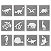 BMC Friendly Animals Party Fun Temporary Fashionable Glitter Tattoo Body Art Design Stencils Kit