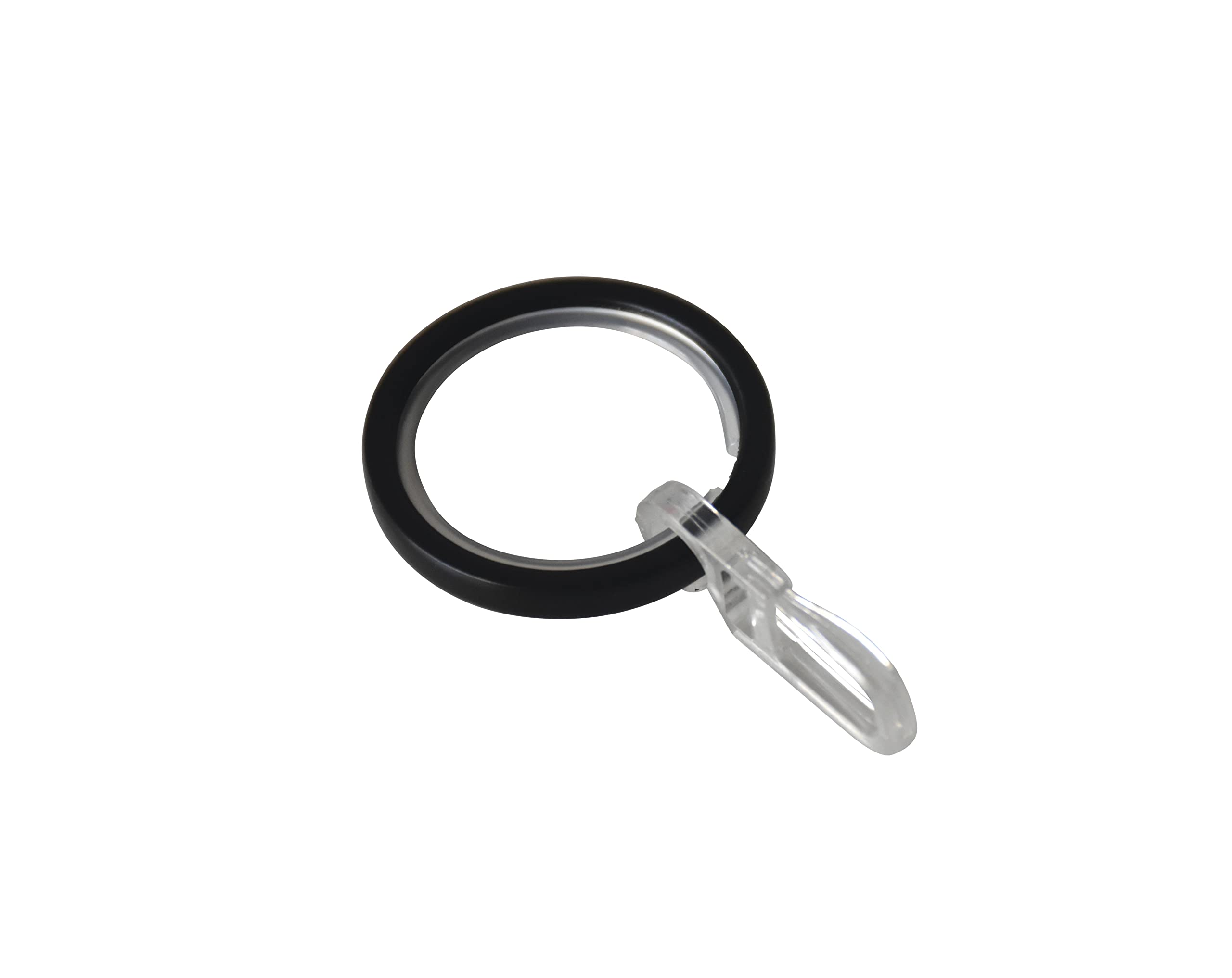 Gardinia 10 36335 Curtain Rings Metal Black Matt Inner Diameter 27.5 mm Outer Diameter 34 mm Width 4 mm