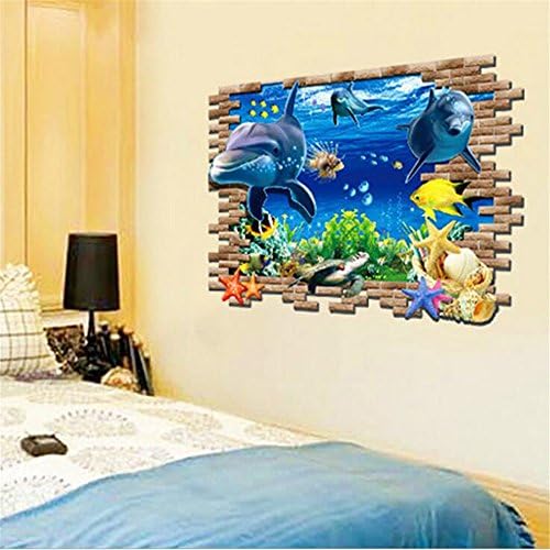 3D The Underwater World Floor/Wall Decoration Sticker Removable Mural Decals Vinyl Art Home