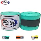 Fairtex HW2 Handwraps New Color Full-Length Elastic 100% Cotton - Length about 180 Inches (Mint Green)