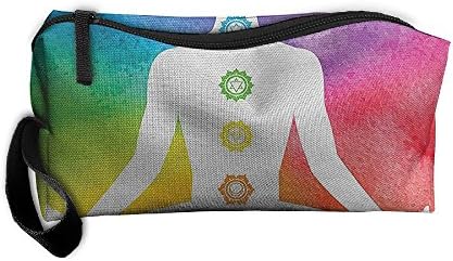 New Lotus Position Silhouette Cosmetic Bag Pencil Case Travel&amp;home Portable Graphic Hanging Toiletry Travel Bag