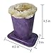 Plush Lined Eyeglass Holder Stand | Glasses Holder Case For Desk And Night Stand | Safely Protects And Stores Eyewear, iPhones And Supplies | Purple