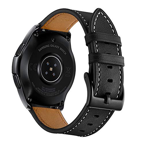 Genuine Leather Strap Band For Samsung Galaxy Watch (42mm) SMR810/SMR815 Black 704795578354 eBay