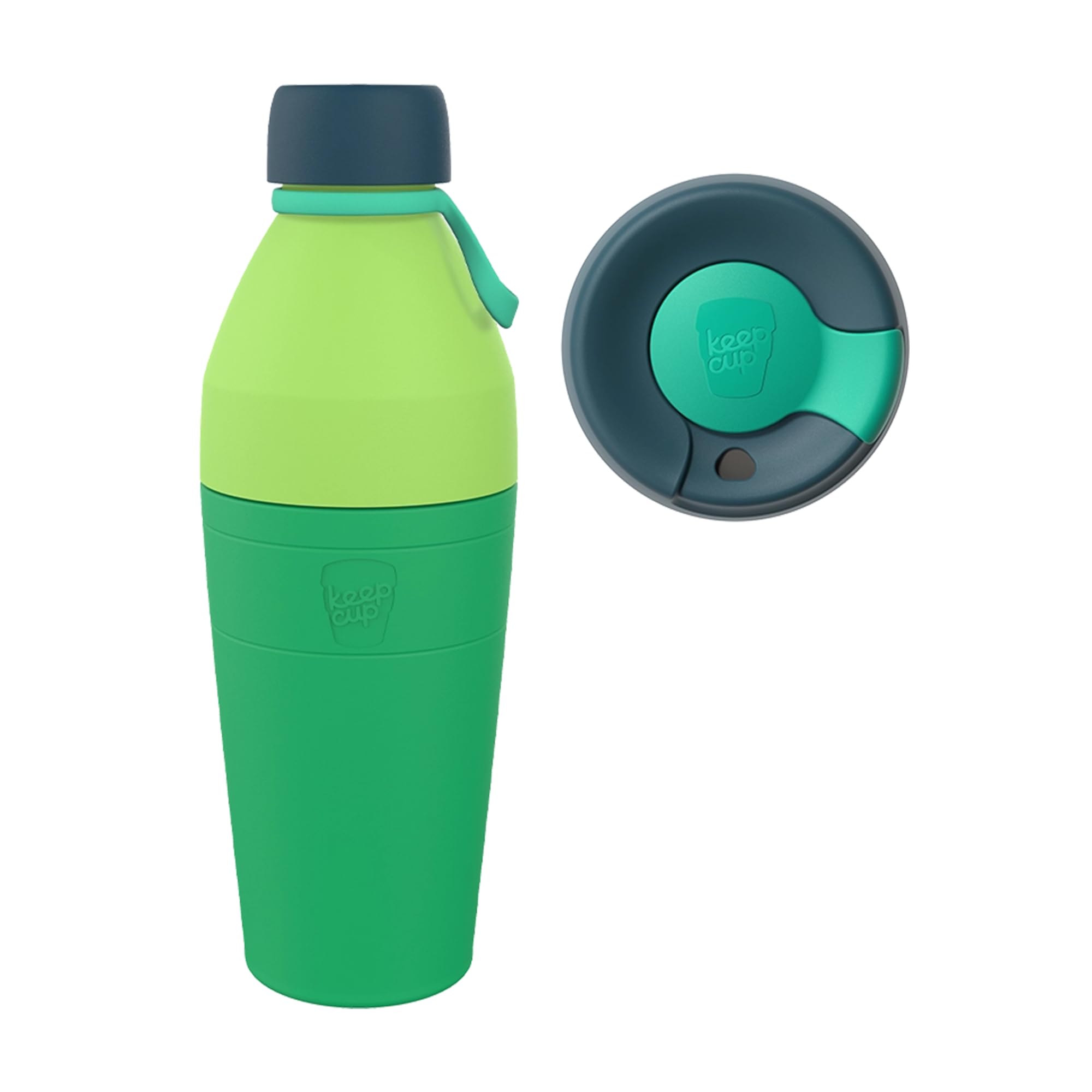 KeepCup Cup-to-Bottle Kit, 2 in 1 Reusable Water Bottle and Travel Mug, Insulated Stainless Steel Dual Opening with Leakproof Sipper Lid - 660ml Bottle to 16oz Cup - Calenture