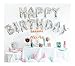 UP Celebrations-Birthday Banner, Happy Birthday Banner, Birthday Balloons, Birthday Decorations, Balloon for Birthday, Foil Happy Birthday Balloons, Balloon Decorations, Balloon Banner (Silver, 16in)