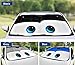 IDS Car Windshield Sun Shade, Home Cartoon Eyes Front Auto Shade Sun Visor Car Keep Vehicle Cool, Damage Free, Easy to Use - Red