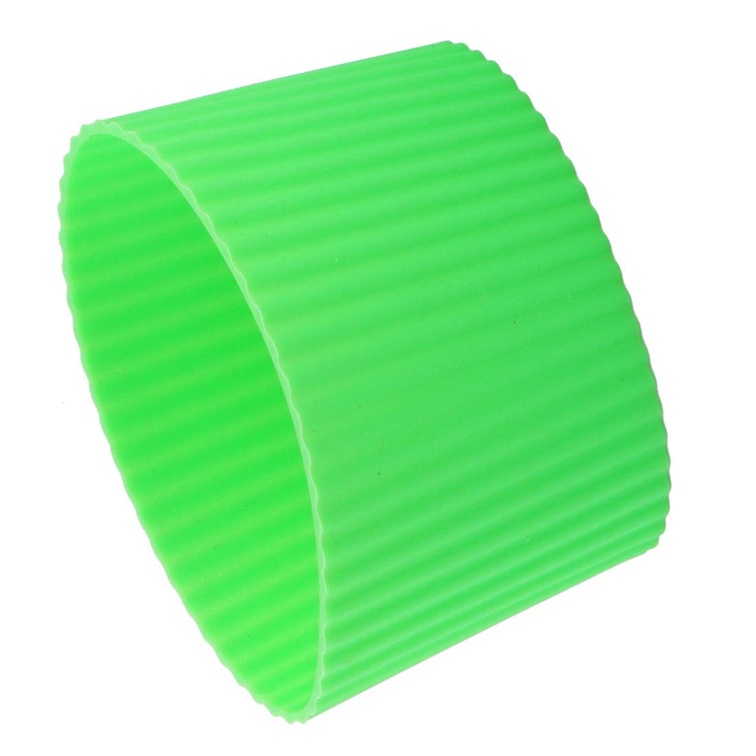 sourcingmap Silicone Anti-Slip Glass Bottle Mug Cone Cup Sleeve Protective Lid Green