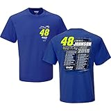 Jimmie Johnson 2018 Monster Energy NASCAR Cup Series Schedule T-Shirt (XLarge)