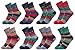 Luxina 8 Pairs Thick Wool Knitting Autumn Winter Socks for Women Snow Flake Patterned
