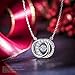 DANCING HEART Valentine Jewelry Gifts for Mom Necklace for Women 925 Sterling Silver Necklace for Mom Circle Necklace Pendant for Women Jewelry for Women Jewelry Necklaces