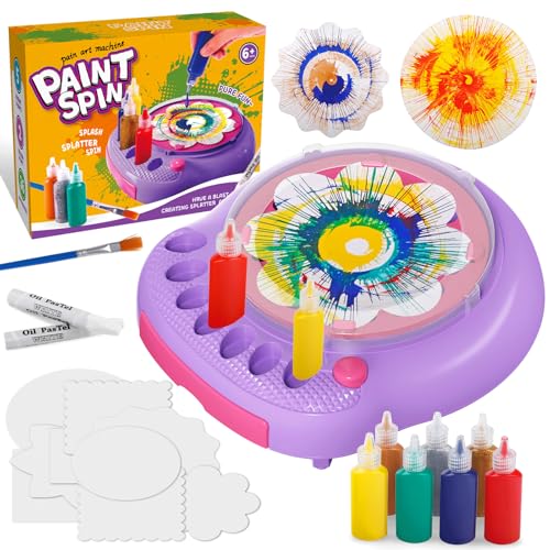 Hewaurorion Paint Spin Art Machine Kit for Kids, Arts & Crafts Painting Spinner Toys Kits Sets for Boys & Girls Ages 6 7 8 9 Year Old
