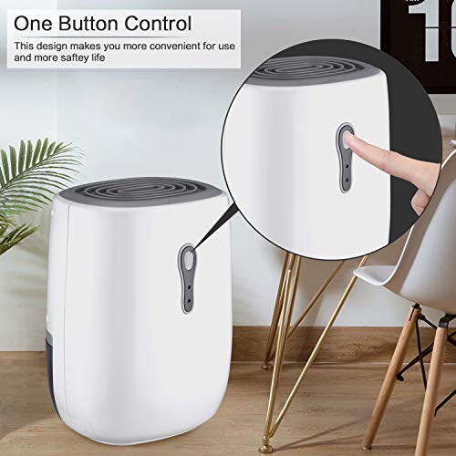 COSVII Small Dehumidifier Portable Mini Dehumidifier with 500ml Water Tank and Auto Shut-Off for Basement Bedroom Bathroom Baby Room Kitchen Office(150 sq ft) - Thumbnail 3