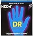 DR Strings NBB5-45 Hi-Def Neon Blue Colored Bass Strings, Medium 5-String, 45-125