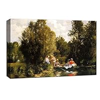 Canvas Wall Art Landscape at Beautiful by Pierre-Auguste Renoir Canvas Prints Home Artwork Decoration for Living Room,Bedroom - 12x18 inches