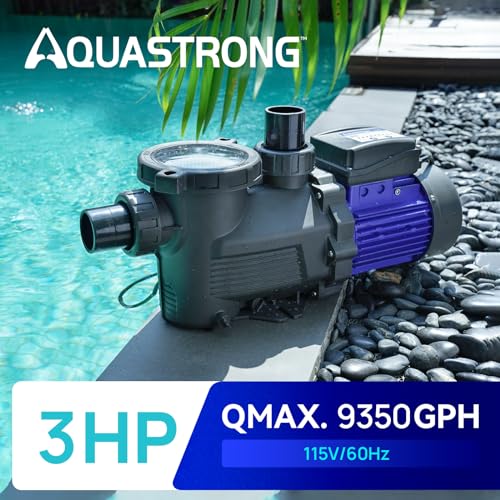 Aquastrong In/Above Ground Pool Pump High Flow Self Primming Swimming Pool Pump,Sapphire Blue