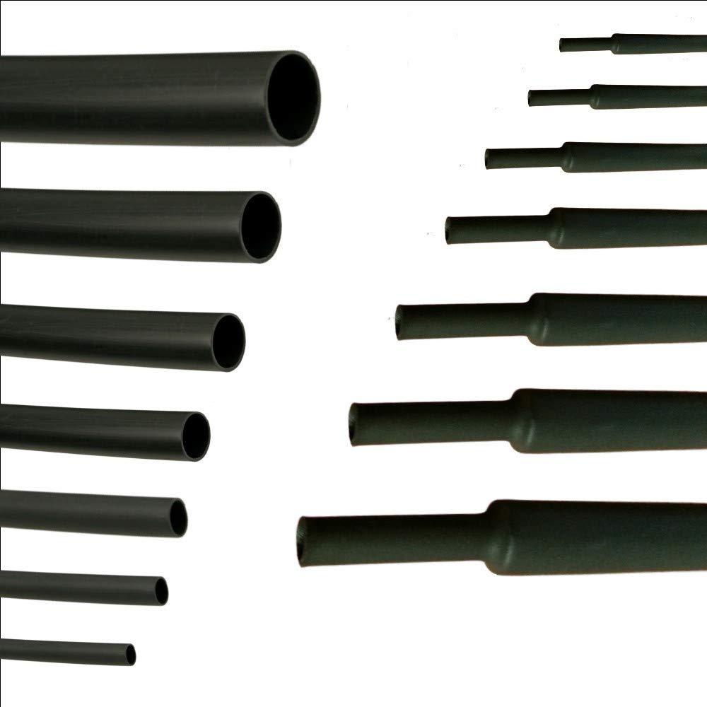 O int Auprotec® Gaine Thermoretractable noir 1m 20m 1.6mm 1/16 10m ...