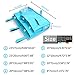 Pinji 8 Pockets Bedside Storage Bag Caddy Hanging Organizer Pockets for Headboards, Bed Rails, Dorm Rooms,Bunk Beds, Hospital Beds Blue