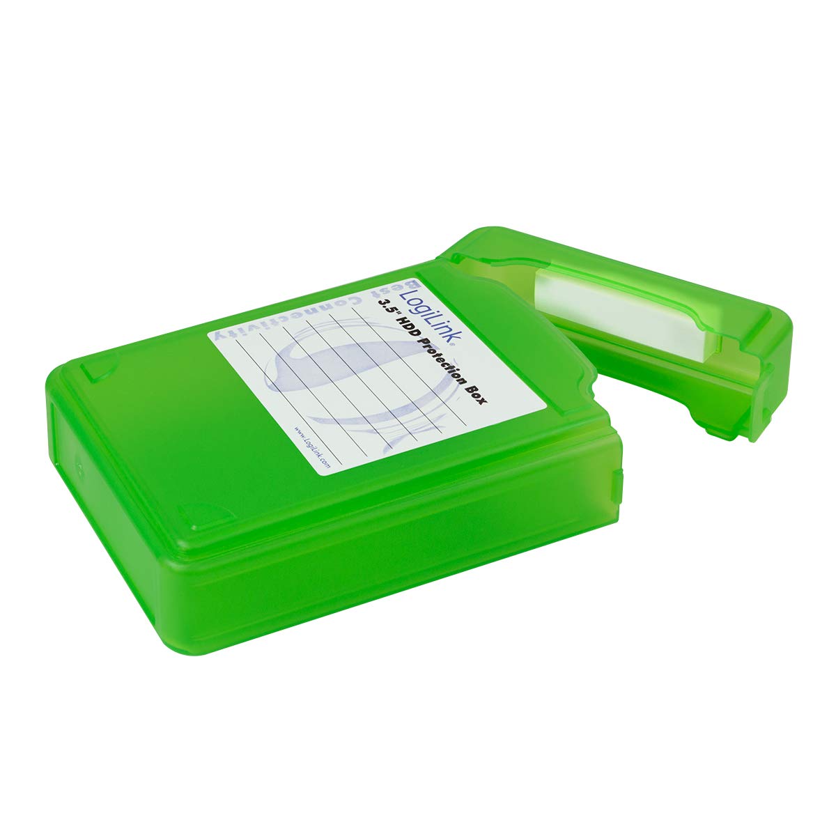 LogiLink 3.5" HDD Protection Box for 1 HDD Hard Disk Drive Protection Case – green