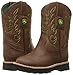 John Deere Kids' Chi All Over Drk PO Pull-on Boot, Dark Chestnut, 12 M US Little Kid