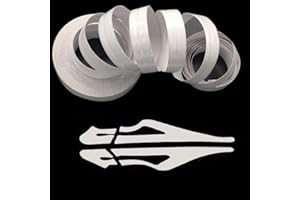 ZATOOTO Pinstripe Tape for Cars - DIY Vinyl White Pin Striping Decals, 385×0.47 inches Auto Waterproof Pin Stripe Tape Emblems Trim, Universal for Automotive Musical Instrument Home Door etc