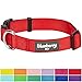 Blueberry Pet Essentials Matching Large Dog Collar | Adjustable Classic Solid Color Nylon Dog Collars for Large Dogs | Rouge Red Dog Collar for Large Dogs