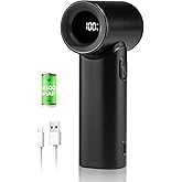 WIXBOSHU Portable Handheld Turbo Fan 17400RPM High Speed Turbo Mini Fan [15H Max Cooling Time], 4500mAh, 5 Gear Wind, LED Display, USB Rechargeable Personal Small Fans Outdoor Travel Camping Concerts