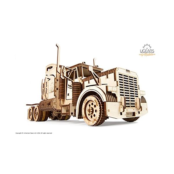 UGEARS Truck Modellbausatz - Schwerer LKW - DIY Holz Modell - Einzigartige Geschenkidee - VM-03 Lastkraftwagen mit… – Bild 3