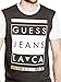 GUESS Factory Men's Truman Logo Graphic Crewneck Short Sleeve Tee Jet Black