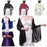 Meet Edge Chiffon Bridal Evening Dress Shawls Scarves